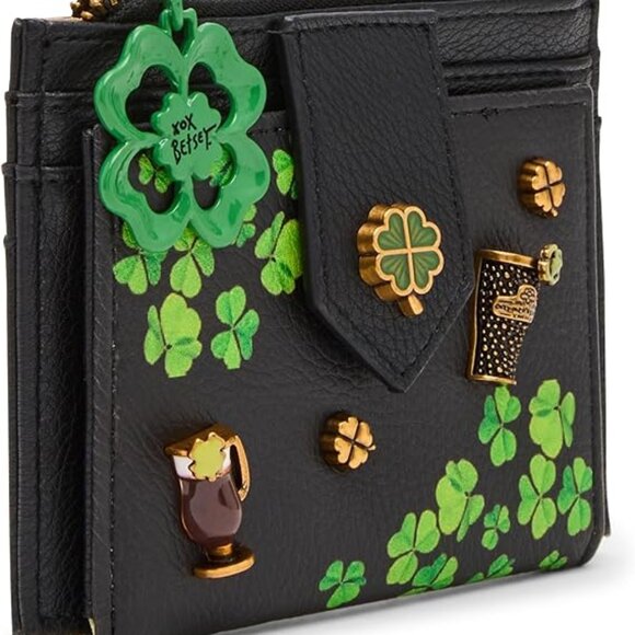 Betsey Johnson Blarney Wallet Black and Green St. Patty's Day NWT - Picture 3 of 6